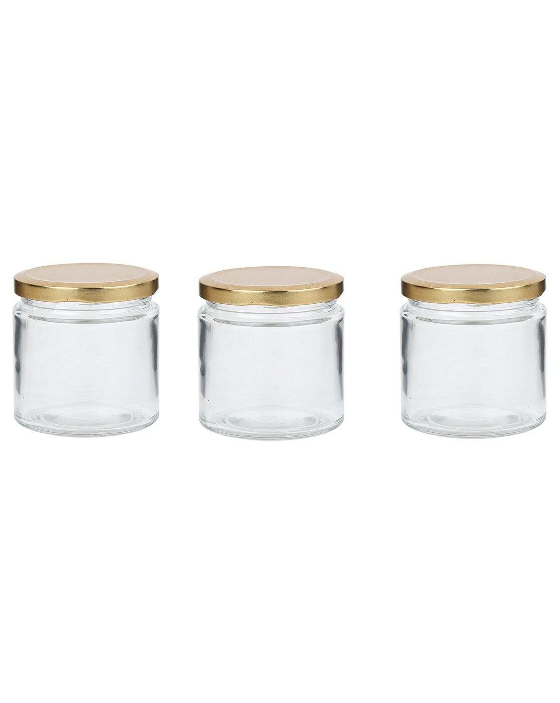 Glass Candle Jars 200 ML Glass Jar (G. Metal Cap) PM046