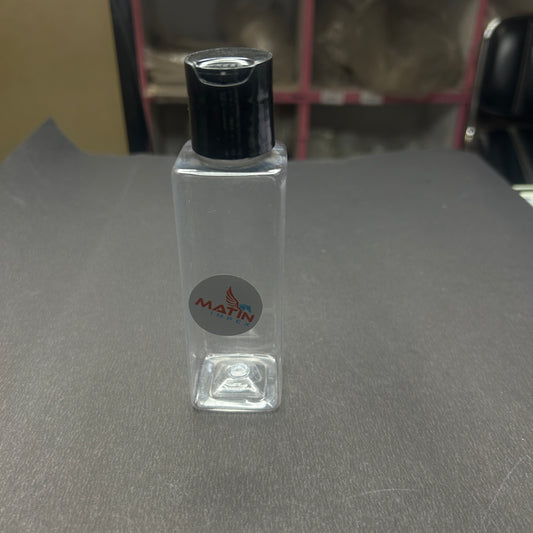 100ml Square Flip Top Black Cap PM149