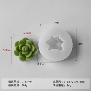 Succulent Cactus Plant Mold WCM566