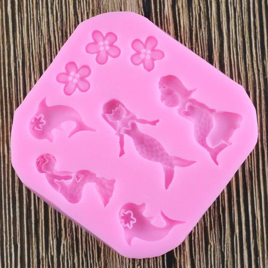 Mermaid & dolphin mold CFM271